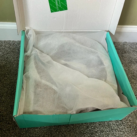 Silver block heeled round toe pumps - Picture 5 of 7